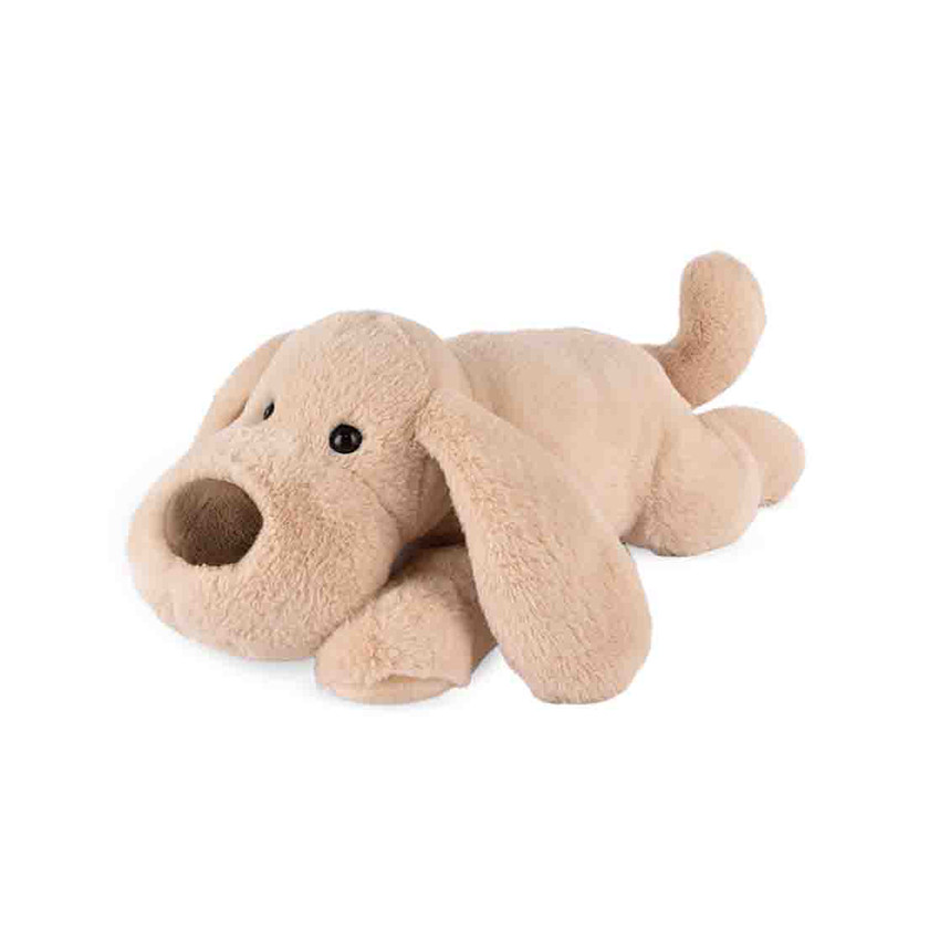 Peluche Les allongés Stretch chien beige 40 cm 