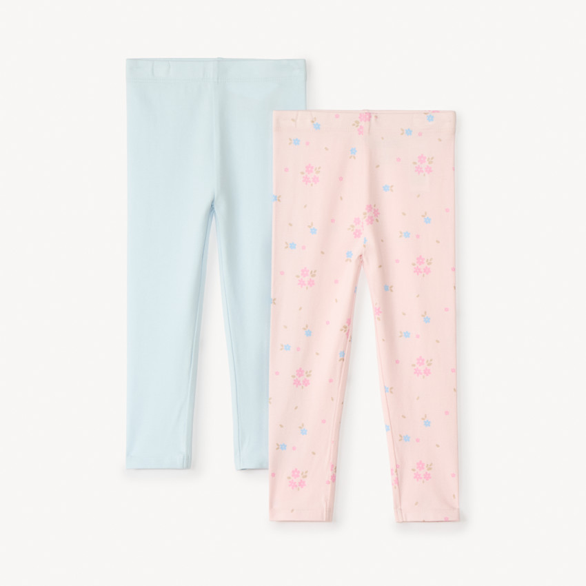 Lot de 2 caleçons uni et imprimé pour bébé fille