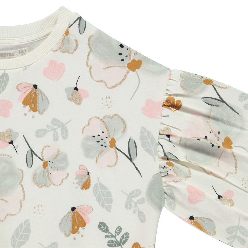 Ensemble jogging 2 pièces imprimé floral pour fille 