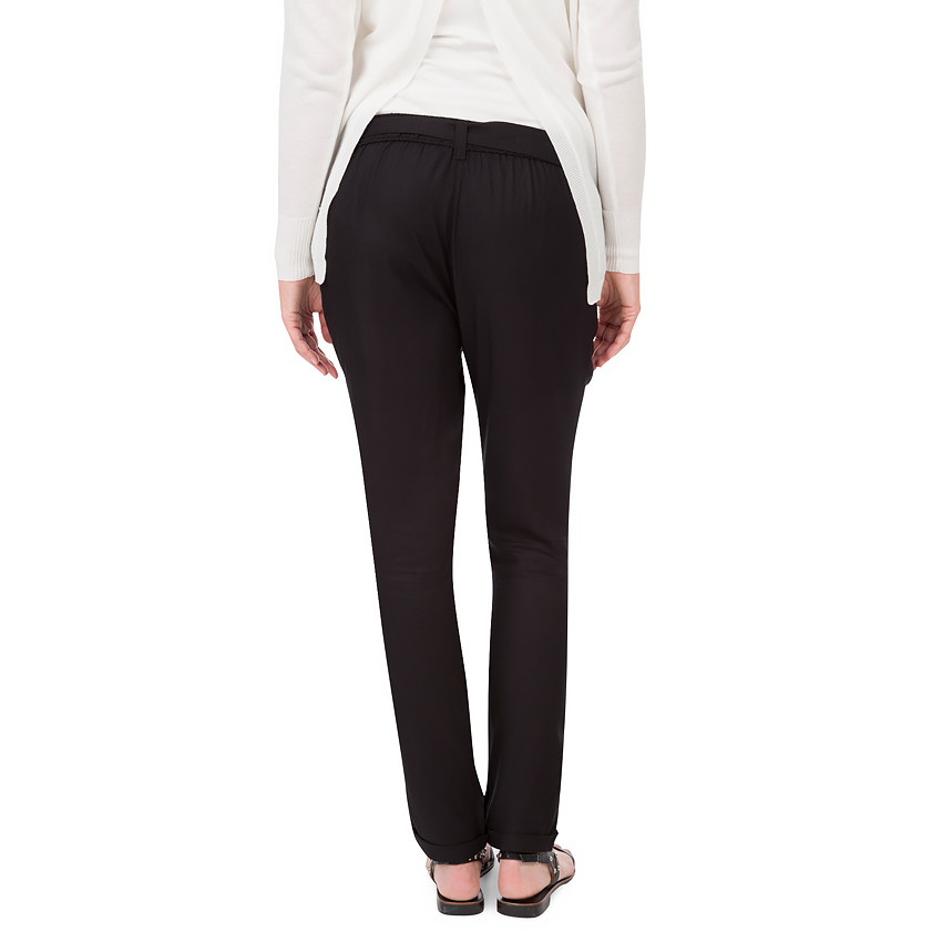 Pantalon de grossesse fluide uni avec lien  