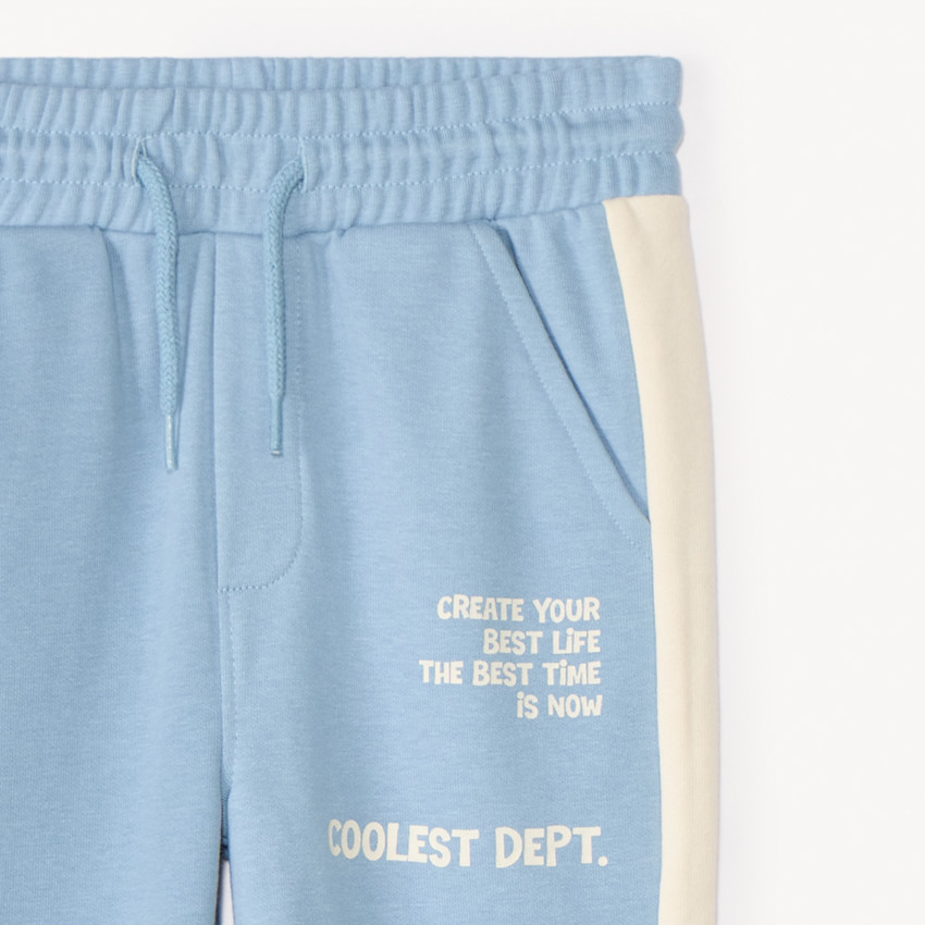 Jogging molleton printé à bandes pour garçon 