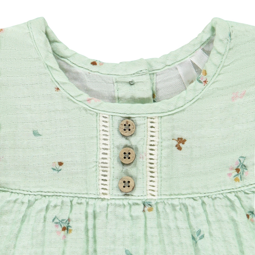 Ensemble tunique imprimé fleurs + gilet + legging pour bébé fille 