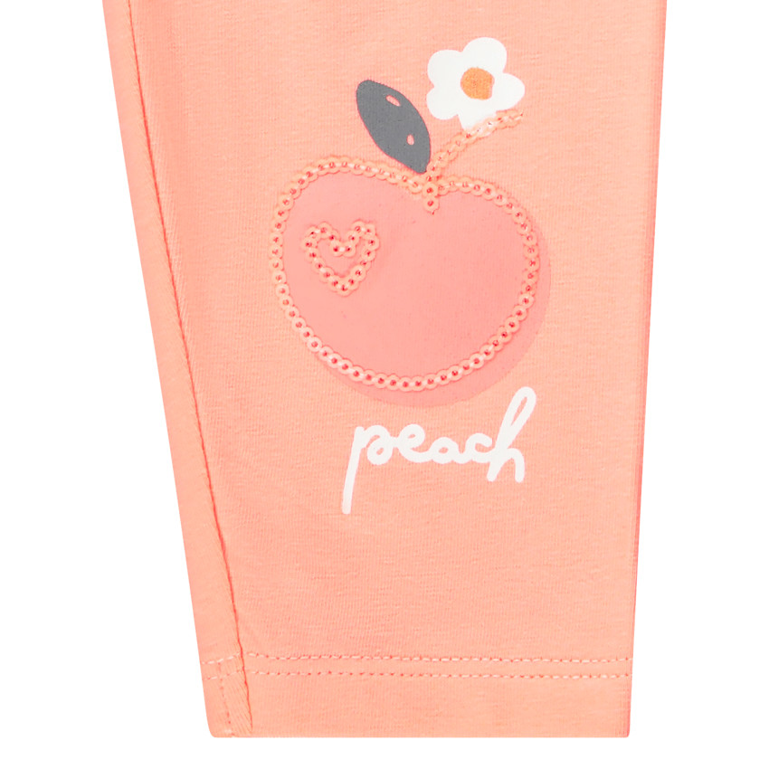 Legging motif pomme à sequins pour bébé fille 