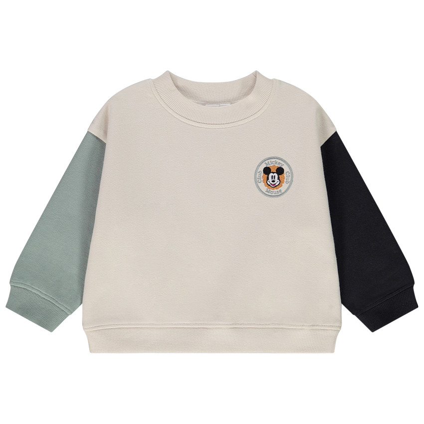 Sweat en molleton avec patch brodé Mickey Disney pour bébé garçon 