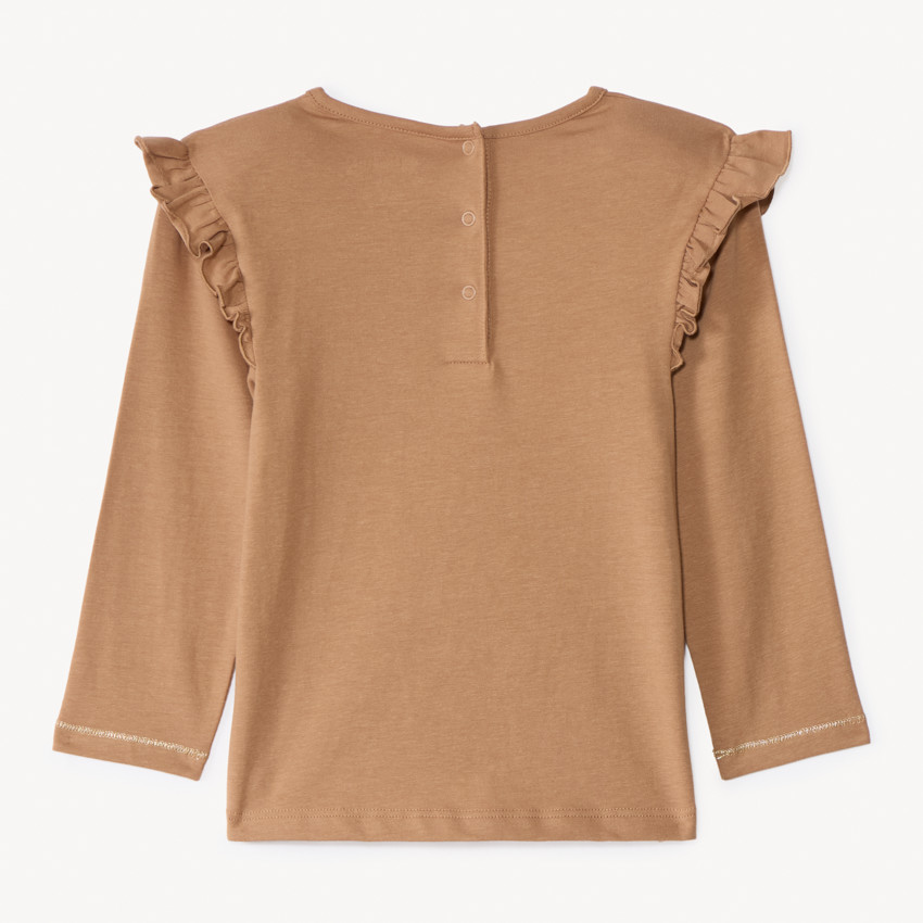 T-shirt manches longues à écriture brodé pour bébé fille  