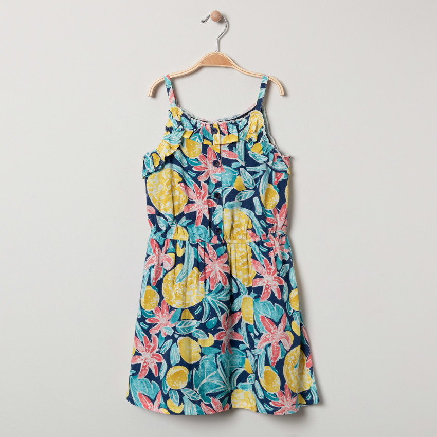 Robe à fines bretelles imprimée fruits et fleurs all-over Main Robe à fines bretelles imprimée fruits et fleurs all-over