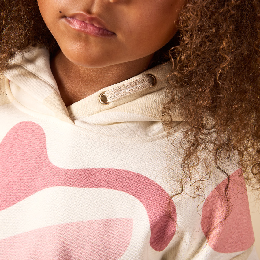 Robe sweat en molleton avec capuche et poche kangourou pour fille 