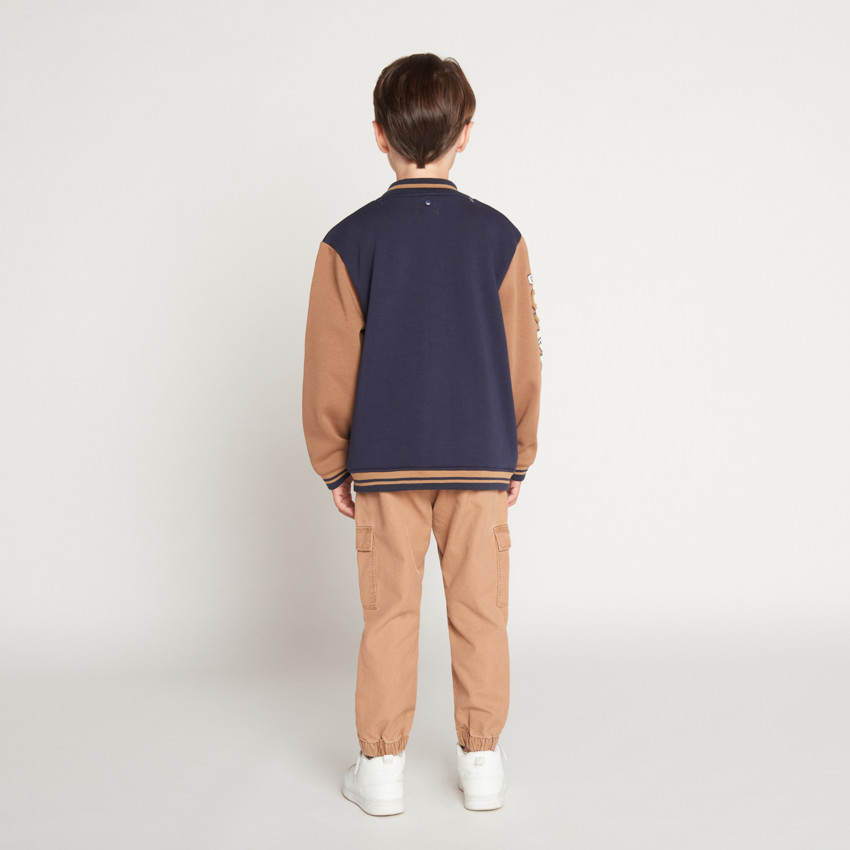 Veste à capuche et col teddy contrecollé pour garçon  