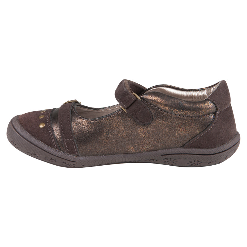 Babies coloris mordoré avec boucle et rivets 