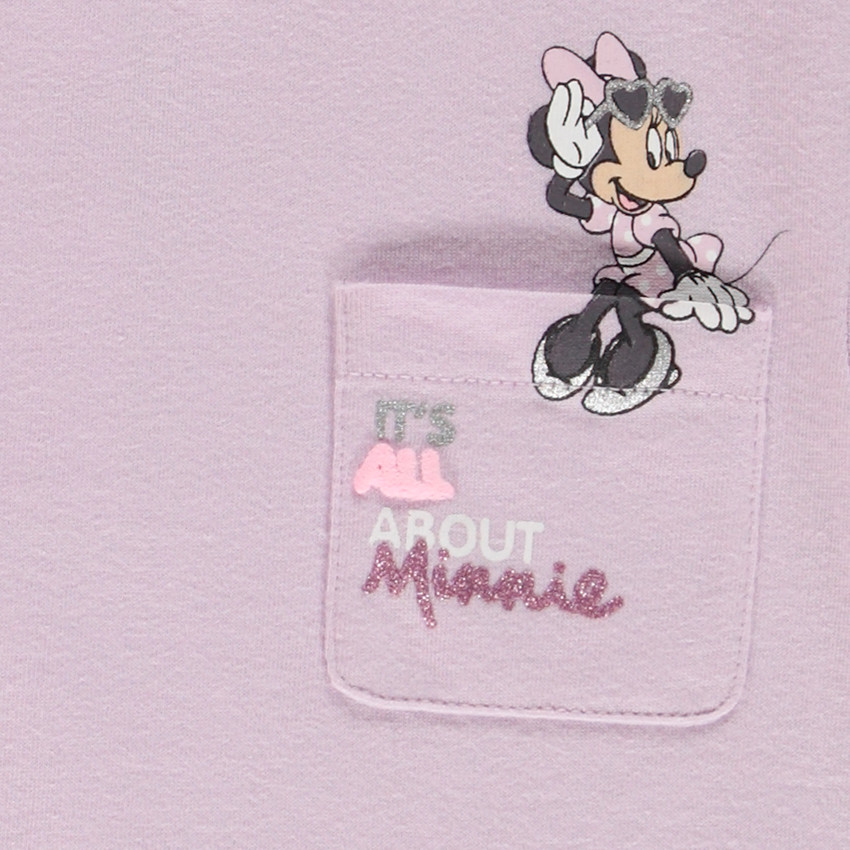 T-shirt manches longues Disney® Minnie fille - rose avec anime, Fille