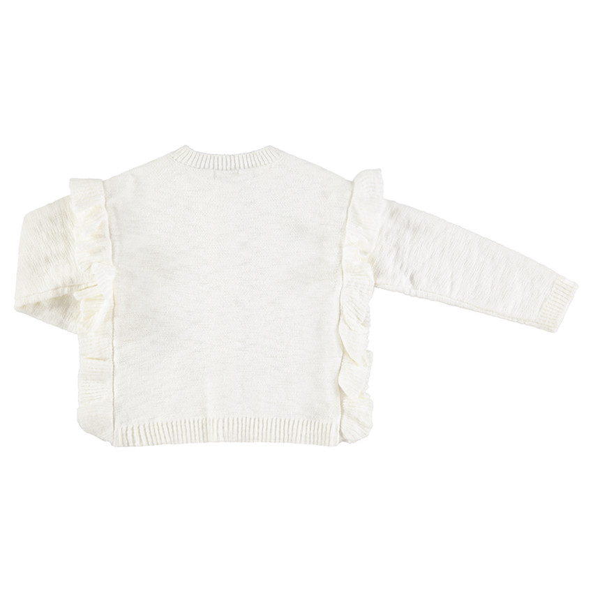 Gilet en tricot fantaisie avec volants 