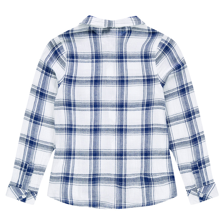 Junior - Chemise à carreaux oversize à nouer devant 