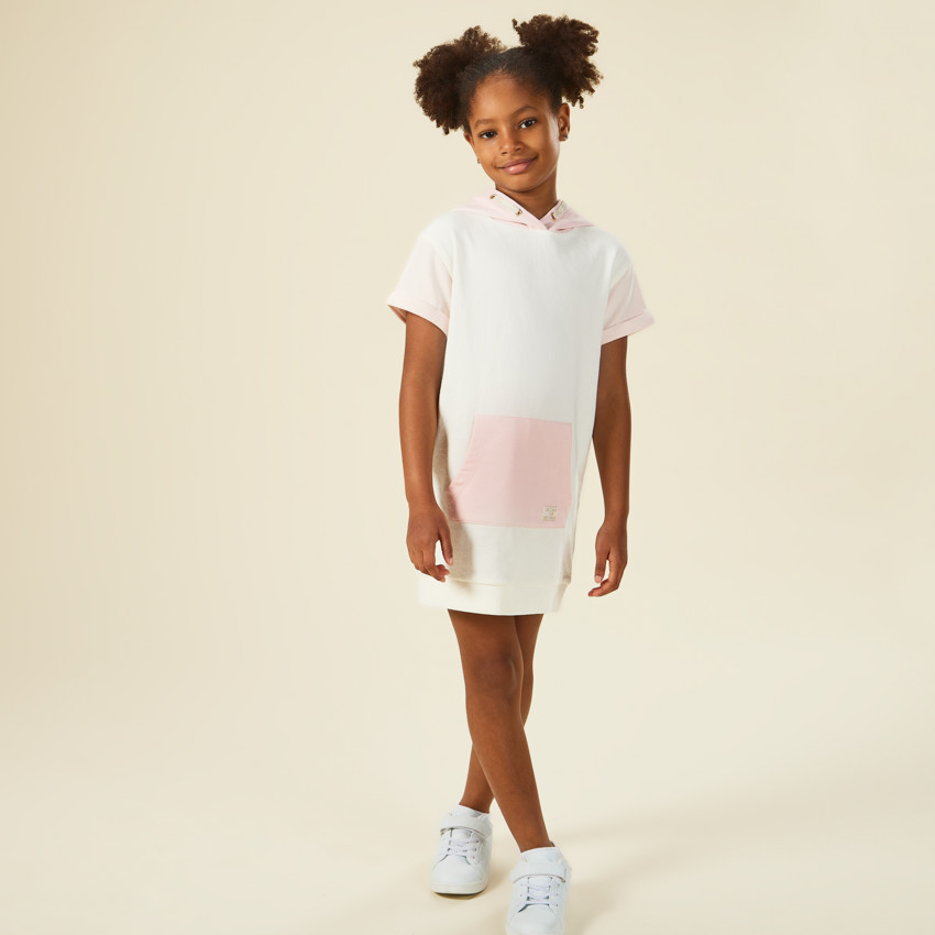 Robe sweat manches courtes en molleton effet color block pour fille Orchestra