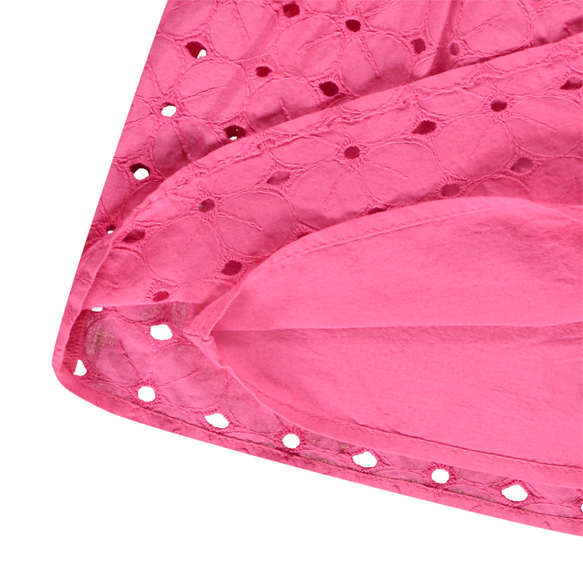 Jupe courte en broderie anglaise pour fille 