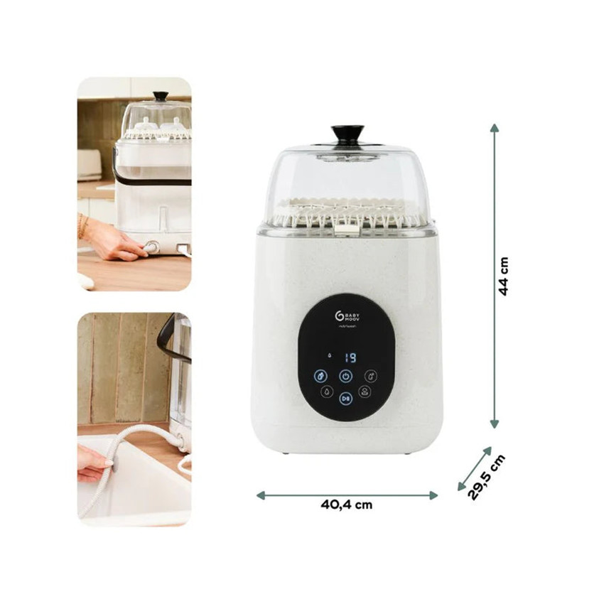Lave biberon & stérilisateur NutriWash 4-en-1 Blanc - Blanc (Babymoov) - Image 3