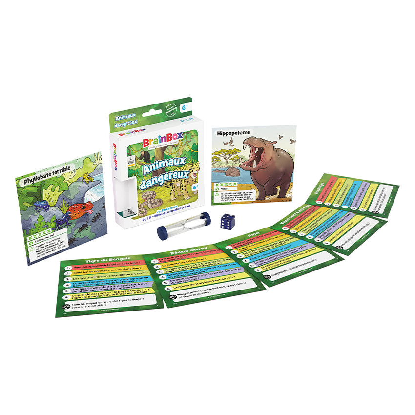 Jeu Brainbox Pocket animaux dangereux  