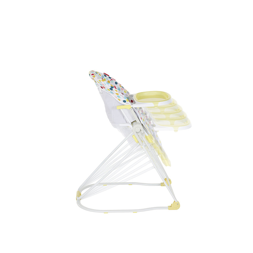 Chaise haute compacte réglable – Confetti Jaune 