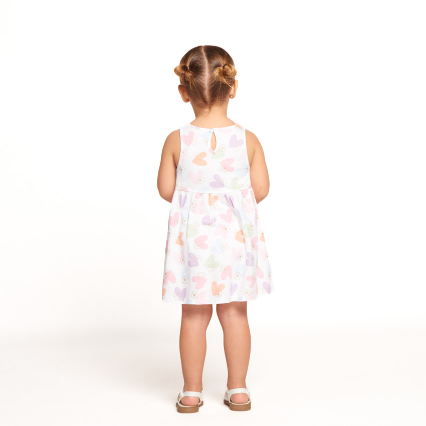Robe sans manches imprimé fantaisie pour bébé fille 