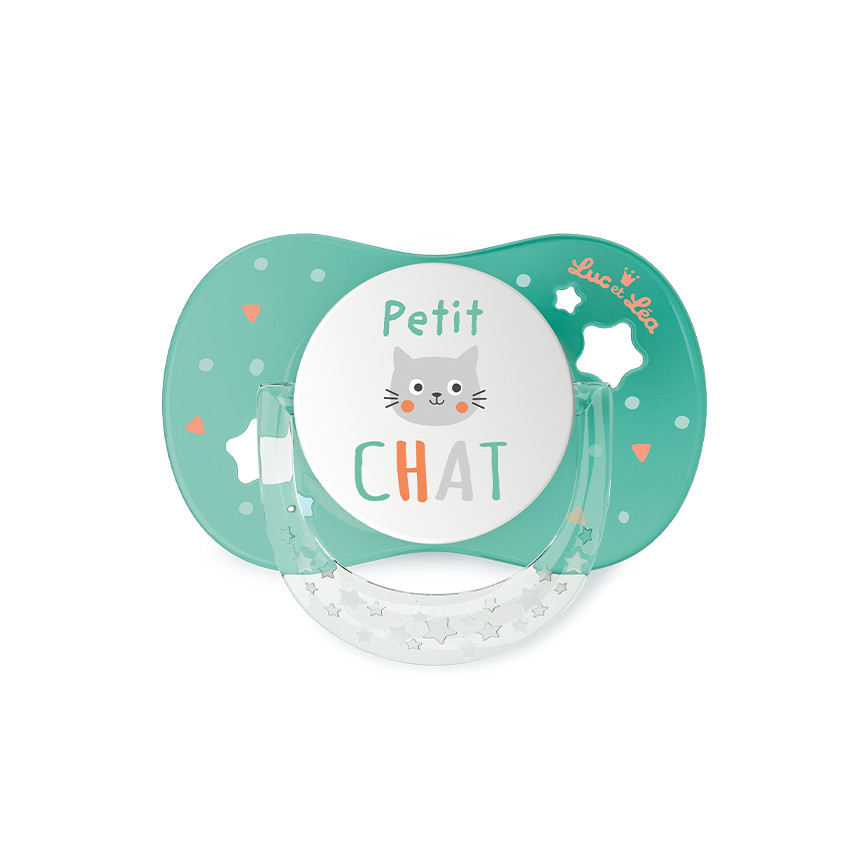 Sucette anatomique avec anneau +18M - Petit chat 