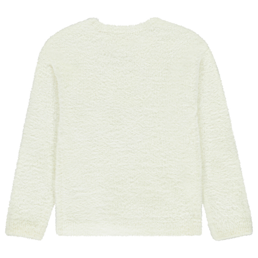 Pull en tricot effet mohair avec sequins magiques pour fille 
