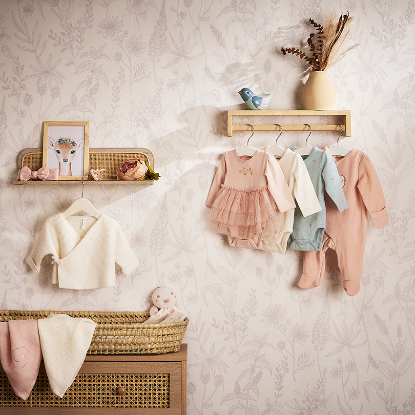Dors-bien en velours fantaisie patch oiseau pour bébé fille 