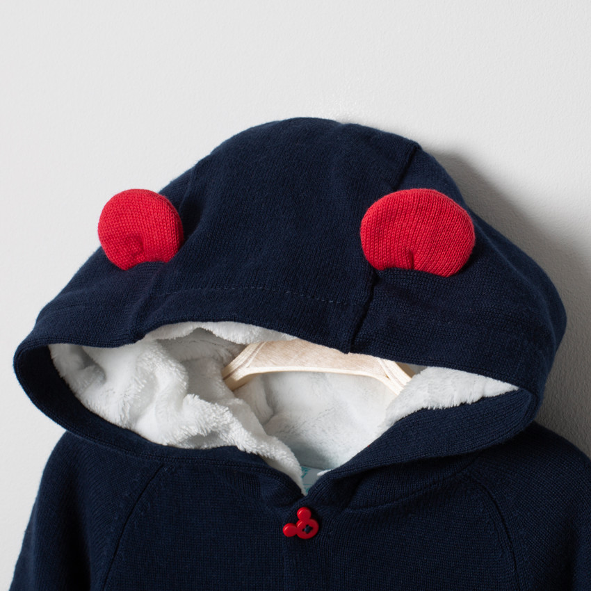 Veste en tricot à capuche doublée sherpa Mickey Disney 