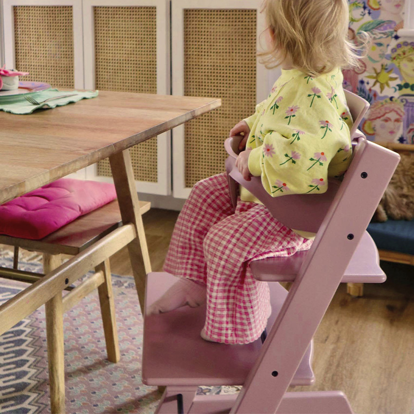 Chaise-haute évolutive en hêtre Tripp Trapp mauve 