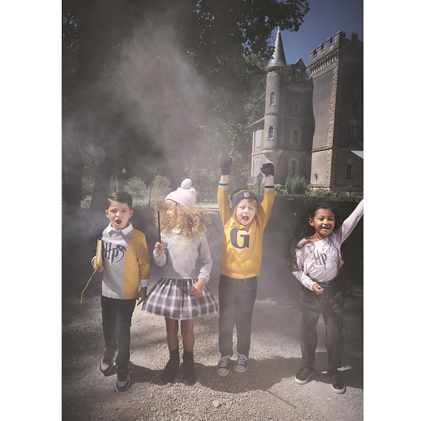 Gants en tricot à rayures contrastées pour enfant garçon 