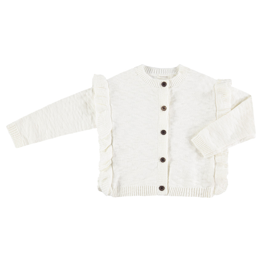 Gilet en tricot fantaisie avec volants 