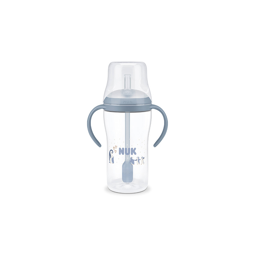 TASSE D'APPRENTISSAGE PAILLE PERFECT MATCH 260ML BLEU 8M+