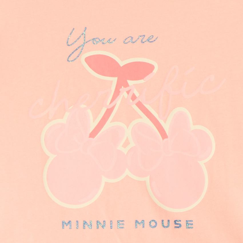T-shirt manches courtes volanté Minnie Disney pour bébé fille 