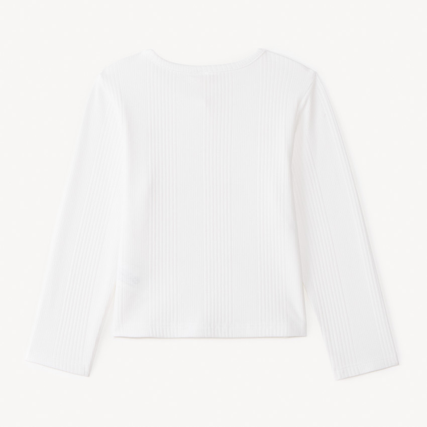 Gilet à manches longues avec broderie cerise pour bébé fille 