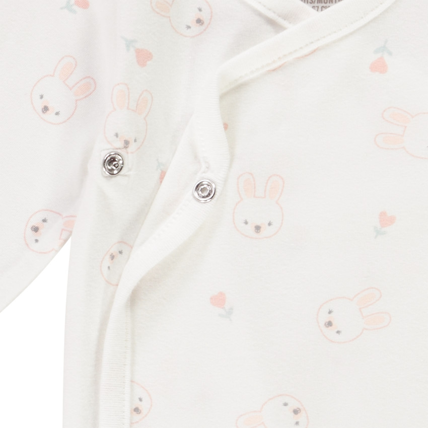 Lot de 2 bodies manches longues imprimé lapin 