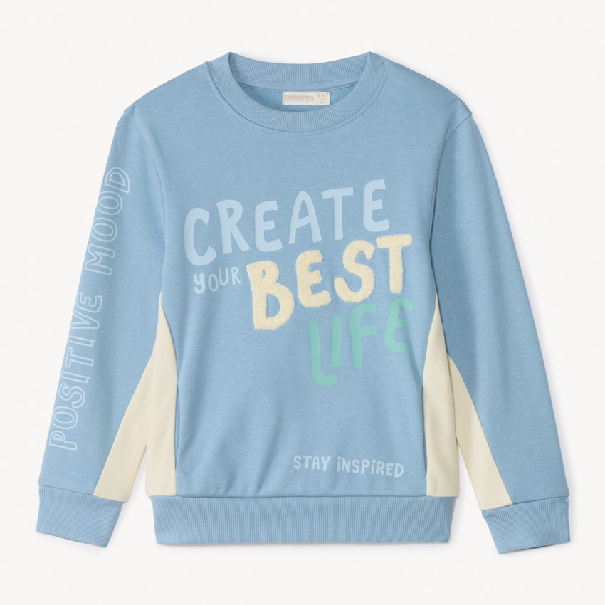 Sweat molleton à empiècements pour garçon