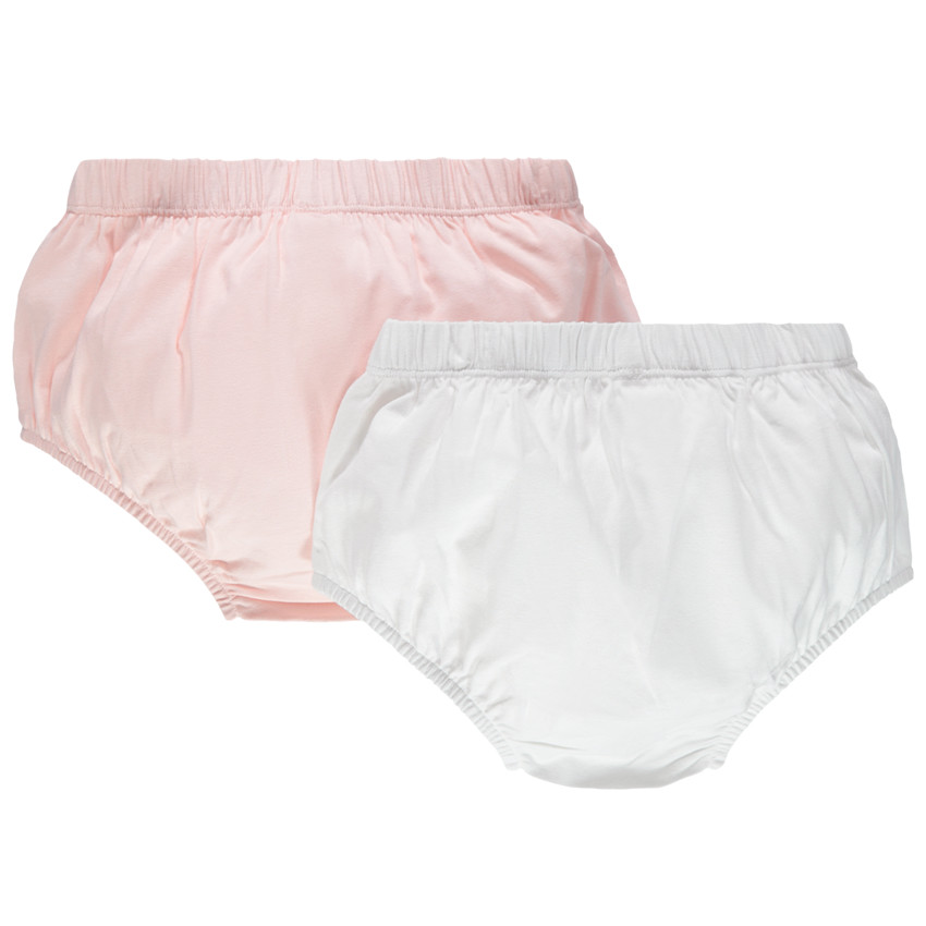 Lot de 2 culottes unies en coton bio 