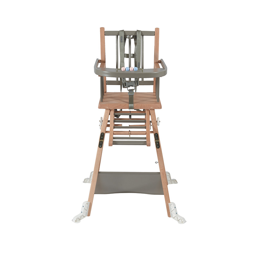Chaise haute traditionnelle Marcel transformable – Hybride Gris  