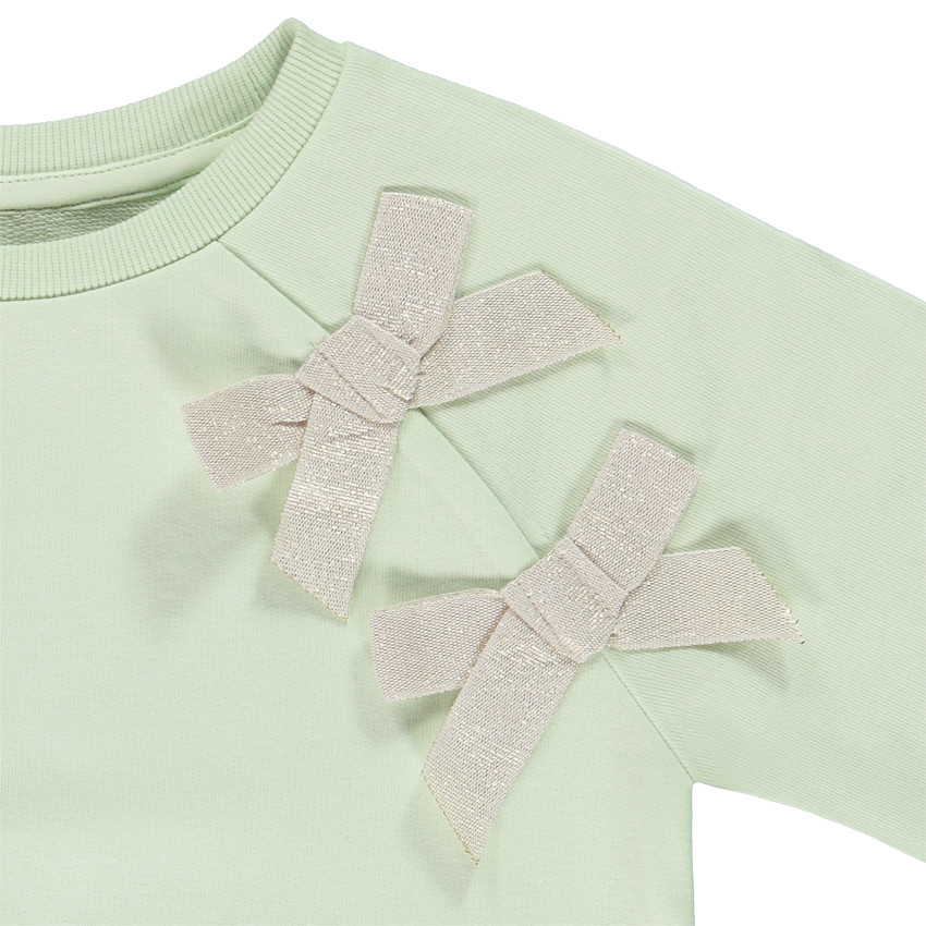 Sweat molleton oversize à gros nœuds pour fille 