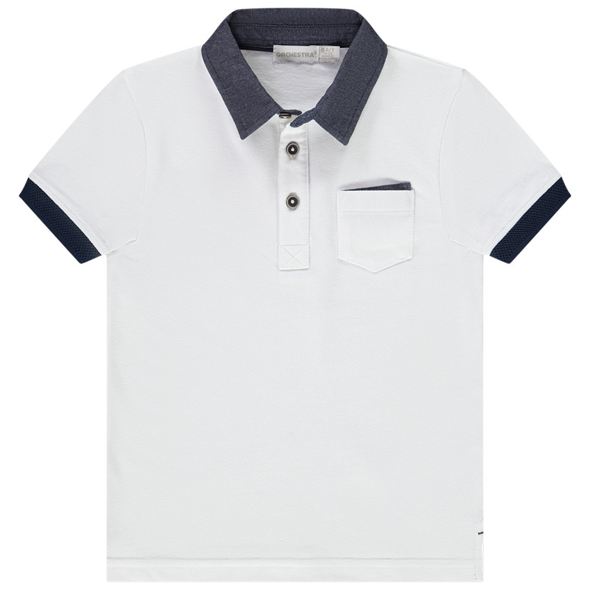 Polo manches courtes en coton piqué pour garçon 