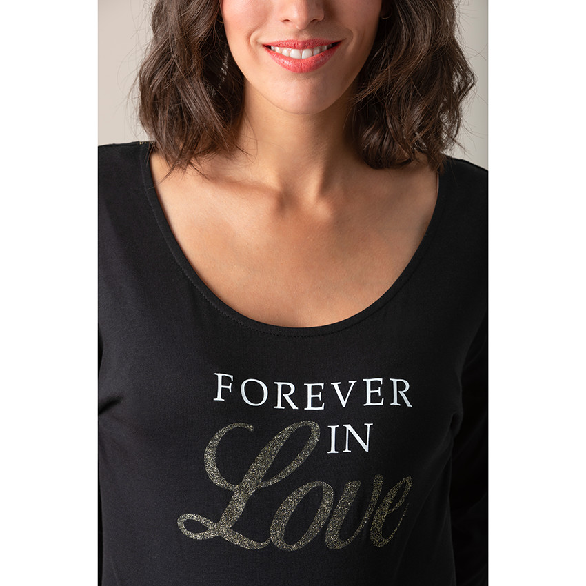 T-shirt de grossesse manches longues à message printé 