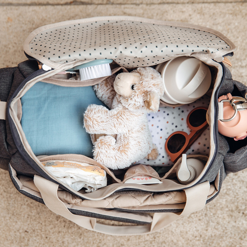 Sac à langer Sydney gris chiné foncé 