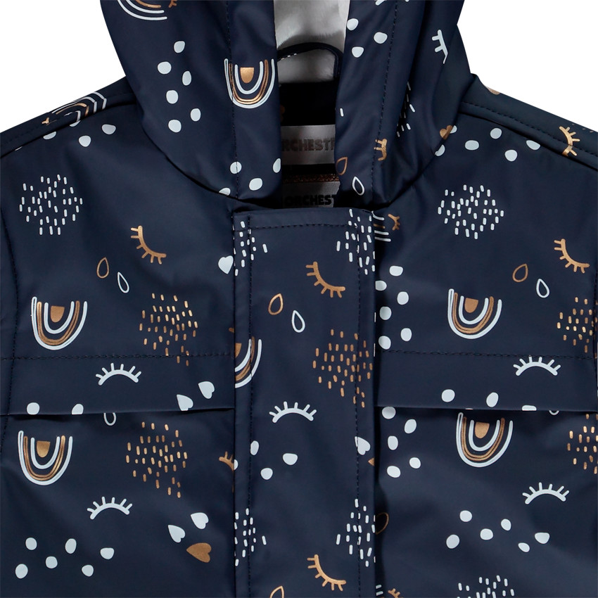 Parka gomme motif all-over doublée sherpa pour fille 