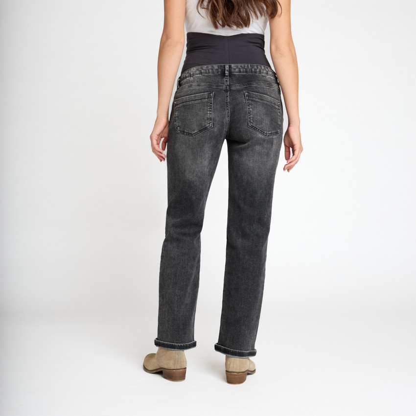 Jean straight de grossesse avec bandeau haut 