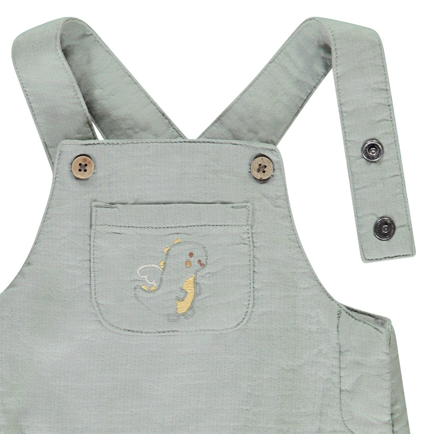 Ensemble salopette + t-shirt manches longues dragon pour bébé garçon 