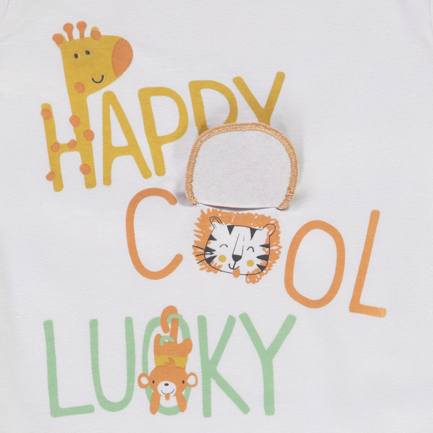 Ensemble 2 pièces avec patch rabat lion pour bébé garçon 