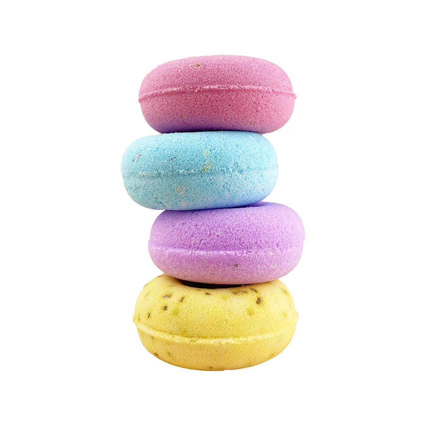 Coffret 4 donuts de bain parfumés Délices effervescents 