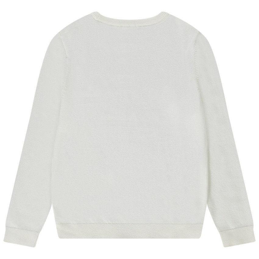 Pull en tricot print fantaisie pour fille 