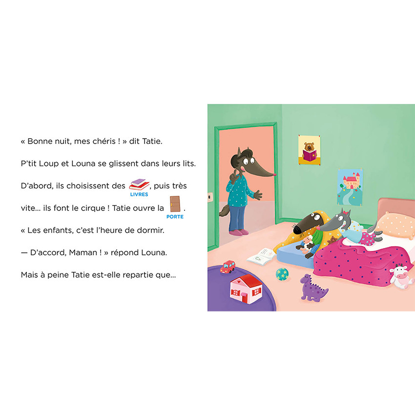 Livre "P'tit loup ne dors pas à la maison"  3ans+ 