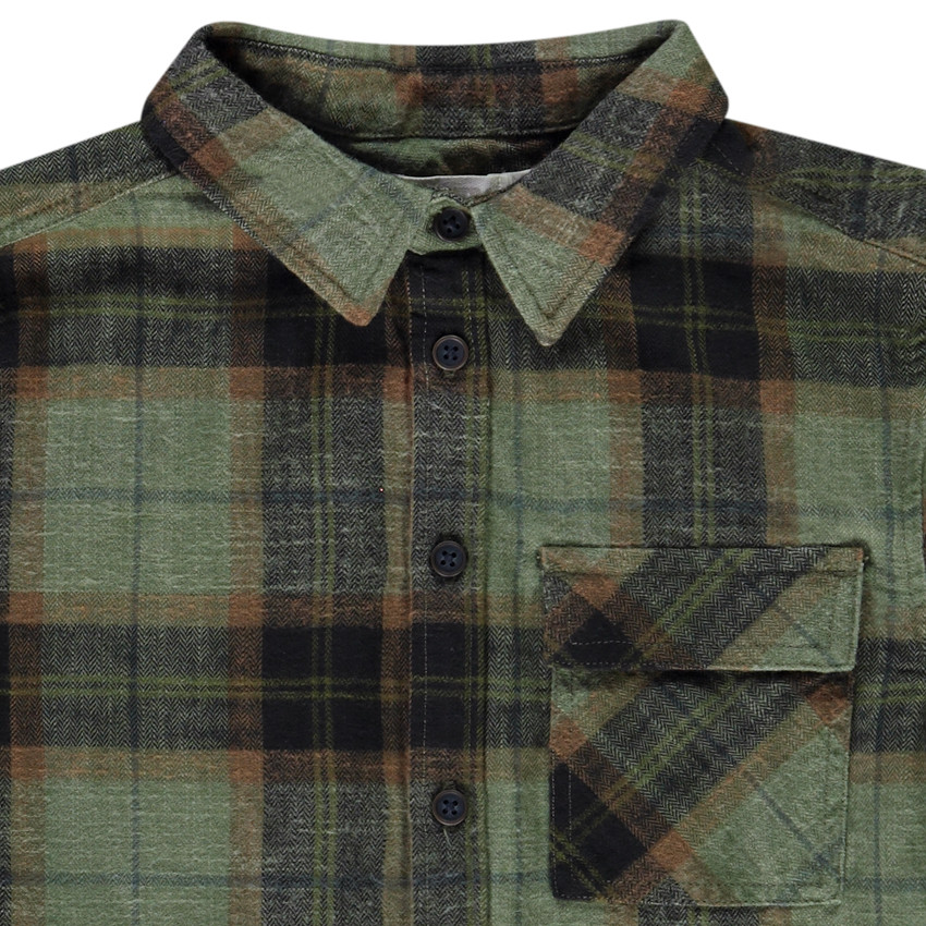 Chemise manches longues à carreaux pour garçon 