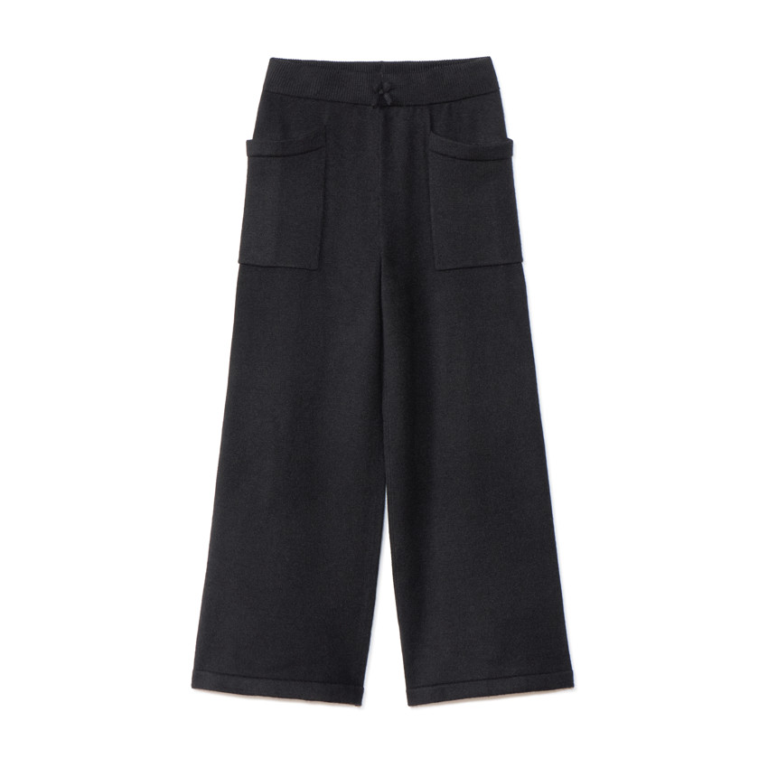 Pantalon de jogging tricot uni avec finition sans couture pour fille