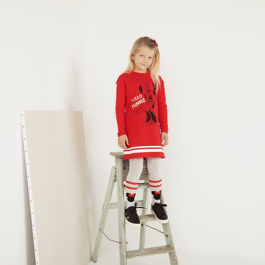 Lot de 2 collants épais Minnie Disney pour enfant fille 